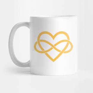 Polyamory Gold Infinity Heart Mug